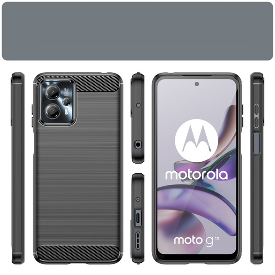 Obal na mobil pre Motorola Moto G23 / G13, Carbon, čierne