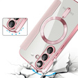 Klapkové puzdro pre Samsung Galaxy S25, RFID Wallet MagSafe CamShield, ružové