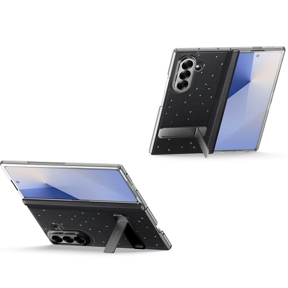Puzdro Dux Ducis Stex so stojanom a tvrdeným sklom pre Samsung Galaxy Z Fold7 5G