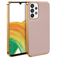 Obal na mobil pre Samsung Galaxy A33 5G, Cowhide Leather, ružové