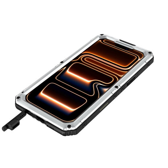 Vodotesné puzdro IP68 pre iPhone 17 Pro, strieborné