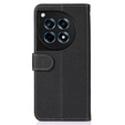 KHAZNEH RFID puzdro pre OnePlus 12R, Litchi Texture, čierne