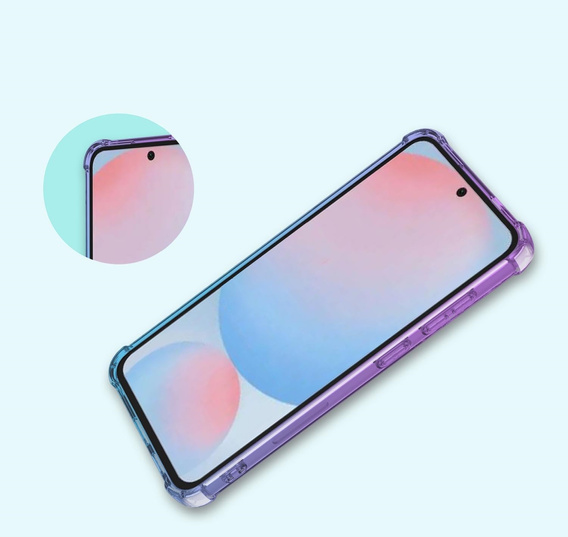 Puzdro pre Samsung Galaxy A56, Gradient Dropproof, Fialová / modrá