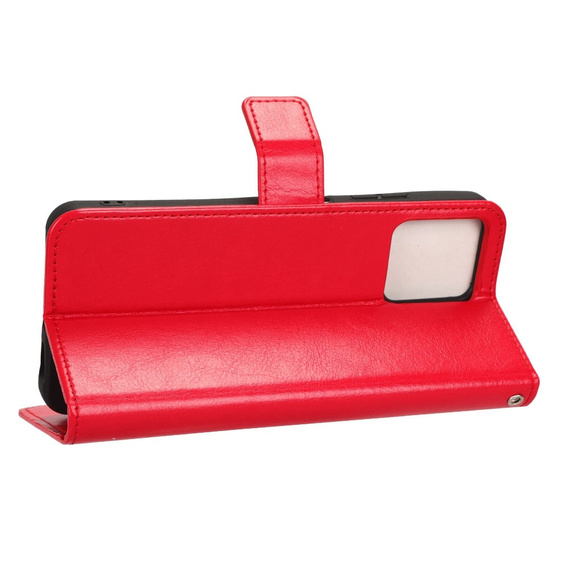 Klapkové puzdro pre T Phone 5G, Crazy Horse Wallet, červené