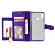 Klapkové puzdro pre Huawei P Smart 2019 / Honor 10 Lite, Glitter Mirror Wallet, fialové