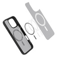 Puzdro MagSafe Spigen pre iPhone 16 Pro, Ultra Hybrid, transparentné / čierne + tvrdené sklo 9H