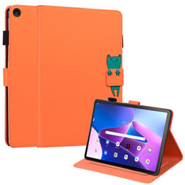 Puzdro pre Lenovo Tab M10 Plus 10.6 Gen 3, s chlopňou, animal, oranžové