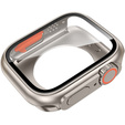 Pasek nylonowy do Apple Watch 1/2/3/4/5/6/7/8/SE/ULTRA 42/44/45/49 MM, Czarny / Pomarańczowy