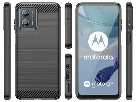 Obal na mobil pre Motorola Moto E14, Carbon, čierne