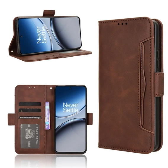 Klapkové puzdro pre OnePlus Nord 4, Card Slot, hnedé