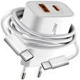 Sieťová nabíjačka USB-C 20 W s káblom USB-C – USB-C pre smartfóny, tablety a iné zariadenia s portom USB-C