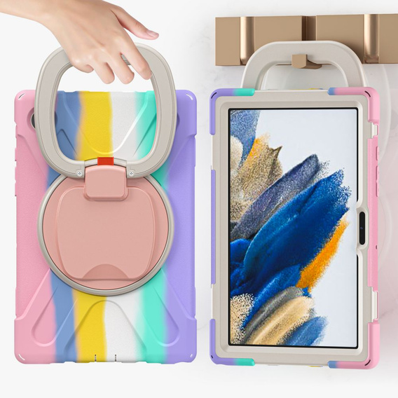 Detské puzdro pre Samsung Galaxy tab A8 10.5 SM-X200 SM-X205, pancierované s popruhom, modré
