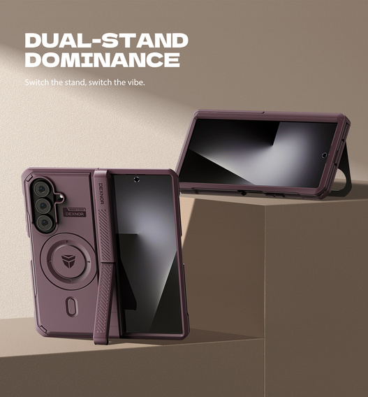Dexnor Magnetické pancierové puzdro s dvojitými stojanmi pre Samsung Galaxy Z Fold7