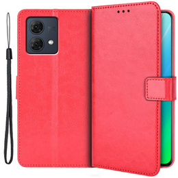 Klapkové puzdro pre Motorola Moto G84 5G, Crazy Horse Wallet, červené