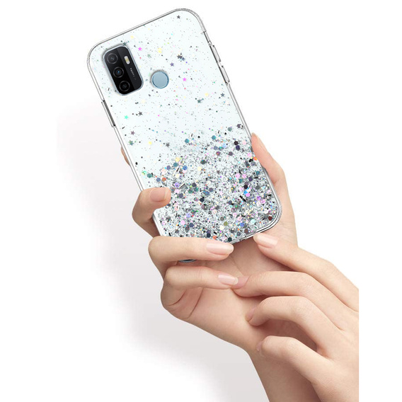 Obal na mobil pre Oppo A53 2020, Glittery, priehľadné
