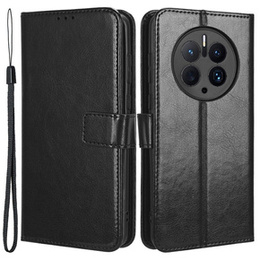 Klapkové puzdro pre Huawei Mate 50 Pro 4G, Crazy Horse Wallet, čierne
