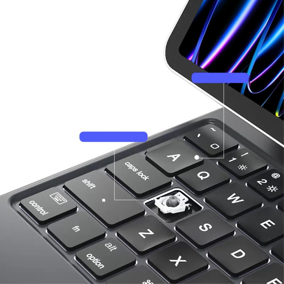 Puzdro s klávesnicou pre iPad Pro 11" 2024, Magnetic Keyboard Touchpad, čierne