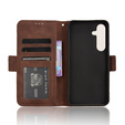 Klapkové puzdro pre Samsung Galaxy S25 FE, Card Slot, hnedé