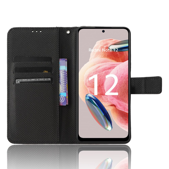 Klapkové puzdro pre Xiaomi Redmi Note 12 4G, Wallet Smart Magnet, čierne
