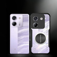 Puzdro pre Xiaomi Poco M7 Pro 5G, s magnetickým štítkom, transparentné / čierne