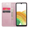 CASEME flipové puzdro pre Samsung Galaxy A33 5G, Waxy Textured, ružové