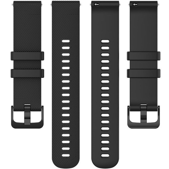Pasek Silikonowy 18mm do Garmin Vivomove 3S / Vivoactive 4S, Black