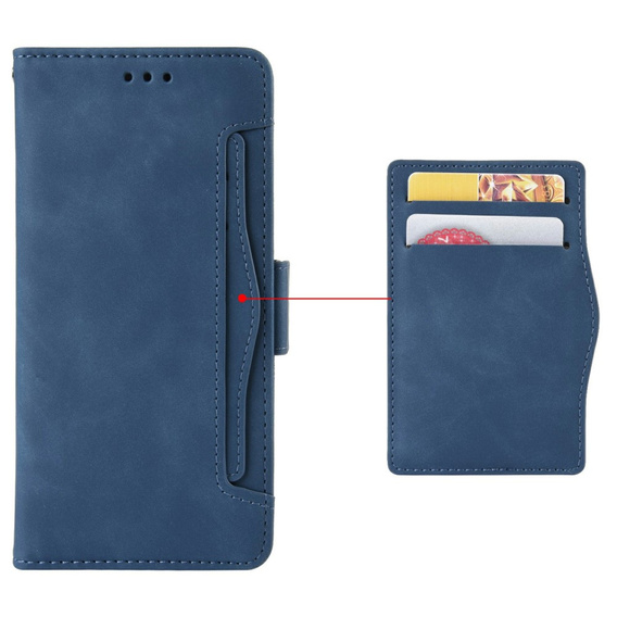 Klapkové puzdro pre Vivo Y19s, Card Slot, tmavomodré
