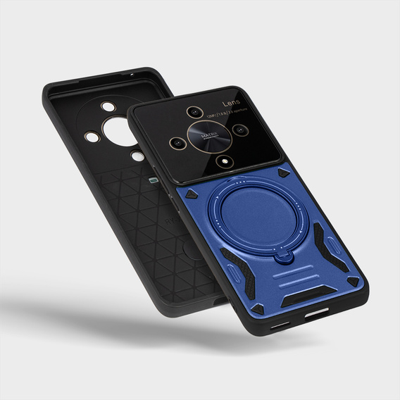 Pancierované puzdro pre Honor Magic 6 Lite 5G, Magnetic Ring, modré