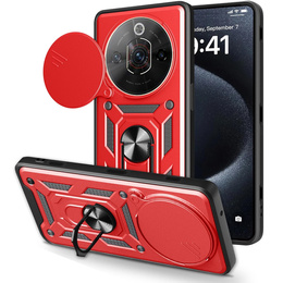 CamShield Slide ochranné puzdro s krytom fotoaparátu a krúžkom pre Nubia Focus Pro 5G, červené