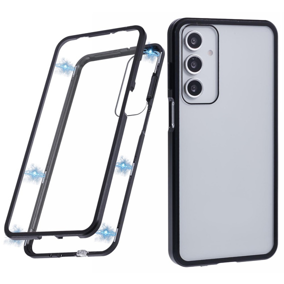 Puzdro pre Samsung Galaxy A16, Magnetic Dual Glass, čierne