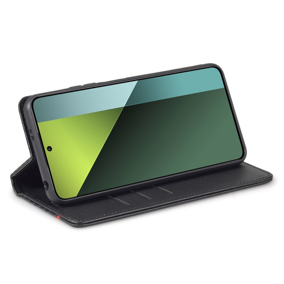 Flipové puzdro pre Xiaomi Redmi Note 13 Pro 4G / Xiaomi Redmi Note 14S / Xiaomi Poco M6 Pro 4G, Carbon LC.IMEEKE, čierne