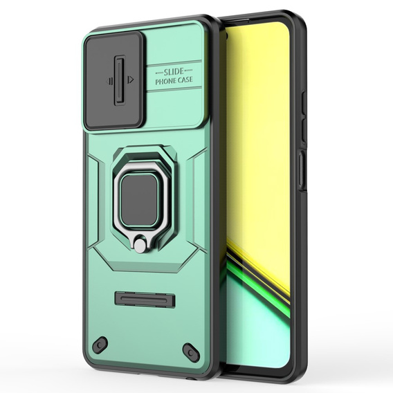Puzdro pre Realme C67 4G, KickStand Camera Lens, zelený