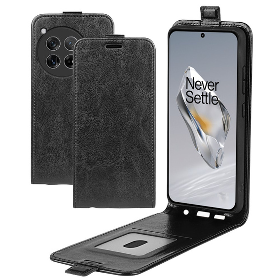 Klapkové puzdro pre OnePlus 12 5G, Flip, čierne
