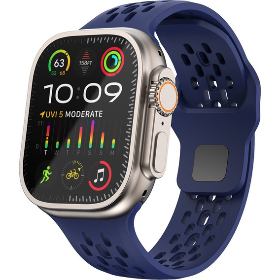 Silikónový remienok pre Apple Watch 1/2/3/4/5/6/7/8/SE/ULTRA 42/44/45/49MM, námornícka modrá