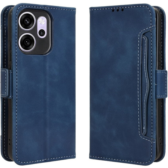Klapkové puzdro pre Oppo Reno 14F, slot na karty, peňaženka, námornícka modrá