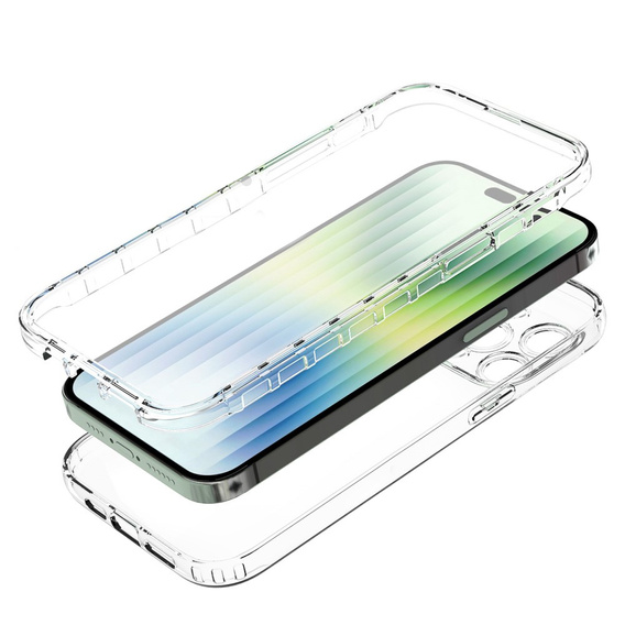 Puzdro pre iPhone 14 Pro, Shockproof, s fóliou, priehľadné