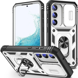 Obal na mobil pre Samsung Galaxy S23, CamShield Slide, CamShield Slide, biele / čierne