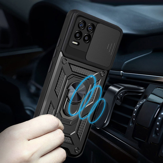 Obal na mobil pre Realme 8 / 8 Pro, CamShield Slide, čierne