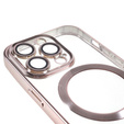 Puzdro pre iPhone 13 Pro, Electro MagSafe, ružové + sklo na displej