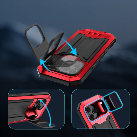 Puzdro R-JUST s ochranným sklom a stojanom pre iPhone 17 Pro Max