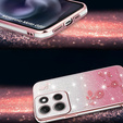 Puzdro pre Motorola Moto G86 5G, Glitter Flower, ružové rose gold