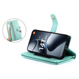 Klapkové puzdro pre Xiaomi 14T Pro, Wallet Zipper Pocket, zelený