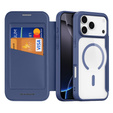 Puzdro Dux Ducis pre iPhone 17 Pro Max, Skin X Pro, s chlopňou, pre MagSafe, tmavomodré