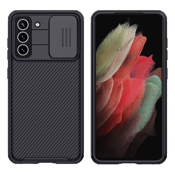 Puzdro pre Samsung Galaxy S21 FE, pancierované Nillkin, CamShield Pro, čierne