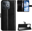 Klapkové puzdro pre Realme Note 70T 4G, Crazy Horse Wallet, čierne