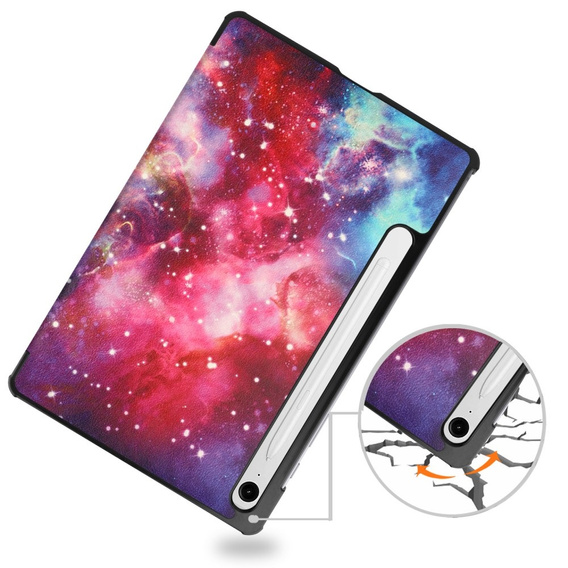 Obal na mobil pre Samsung Galaxy Tab S9 FE, Smartcase Pen Slot, galactic