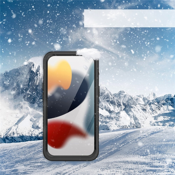 Vodotesné puzdro IP68 pre iPhone 15, Redpepper, čierne