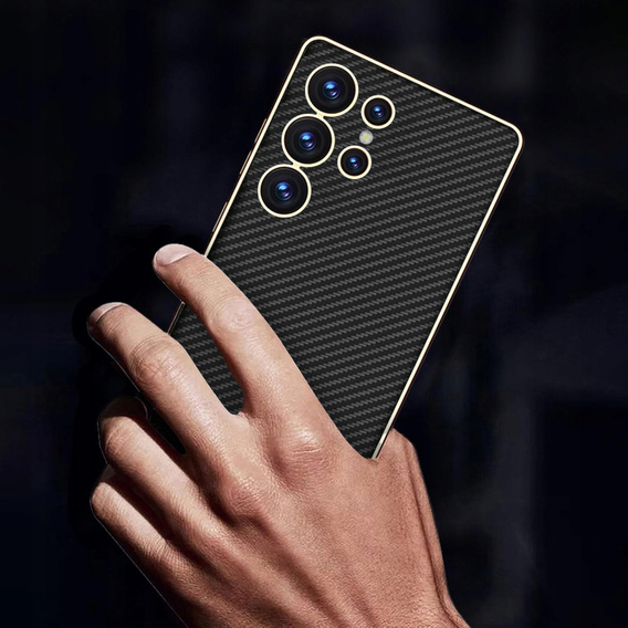 Puzdro pre Samsung Galaxy S25 Ultra, GKK Leather, carbon čierne