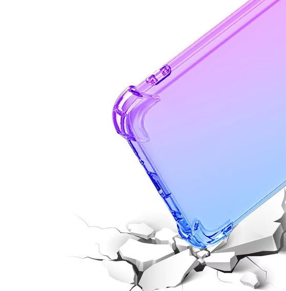 Puzdro pre Oppo A5 Pro 5G, Gradient Dropproof, Fialová / modrá