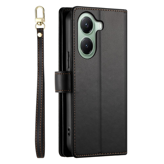 Klapkové puzdro pre Xiaomi Poco X7 Pro 5G, Wallet Zipper Pocket, čierne